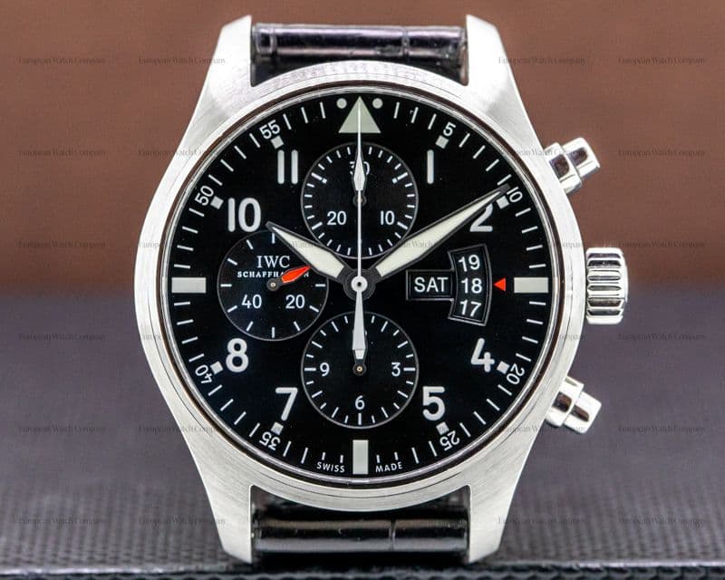 IWC Pilot Chronograph SS Black Dial 43MM