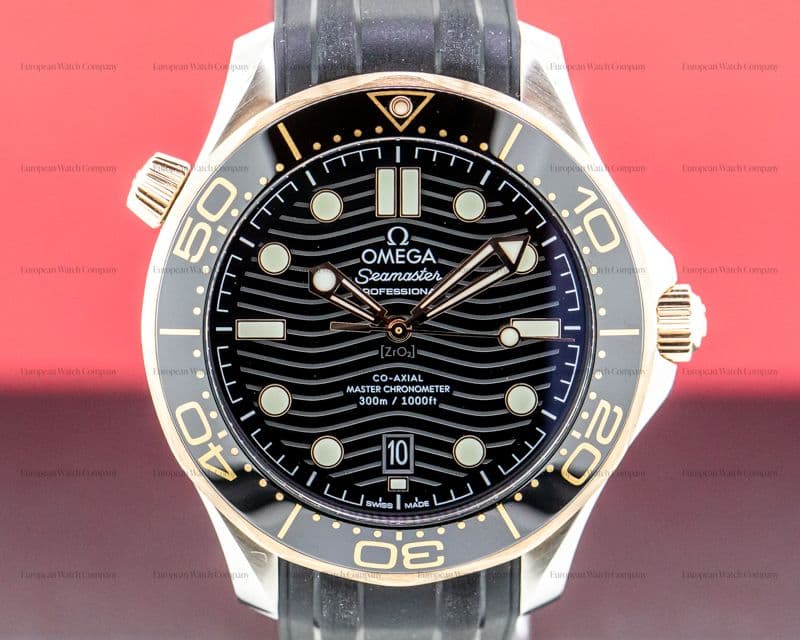 Omega Seamaster Diver 300M Black SS / 18k Rose Gold
