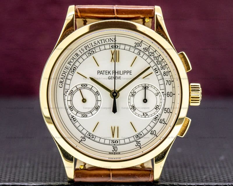 Patek Philippe Chronograph 5170J 18K Yellow Gold Pulsation Dial 
