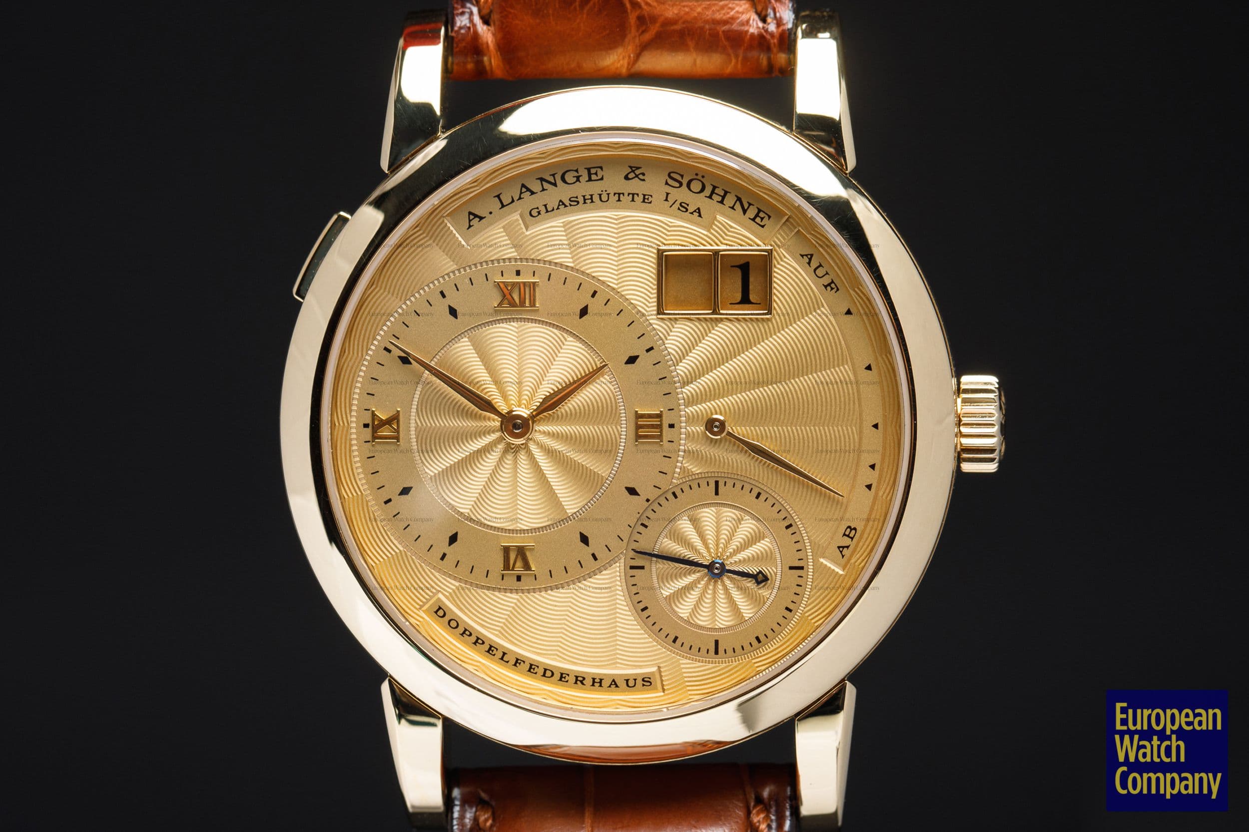 A. Lange and Sohne Lange 1A 112.021 18k Yellow Gold LIMITED EDITION WOW
