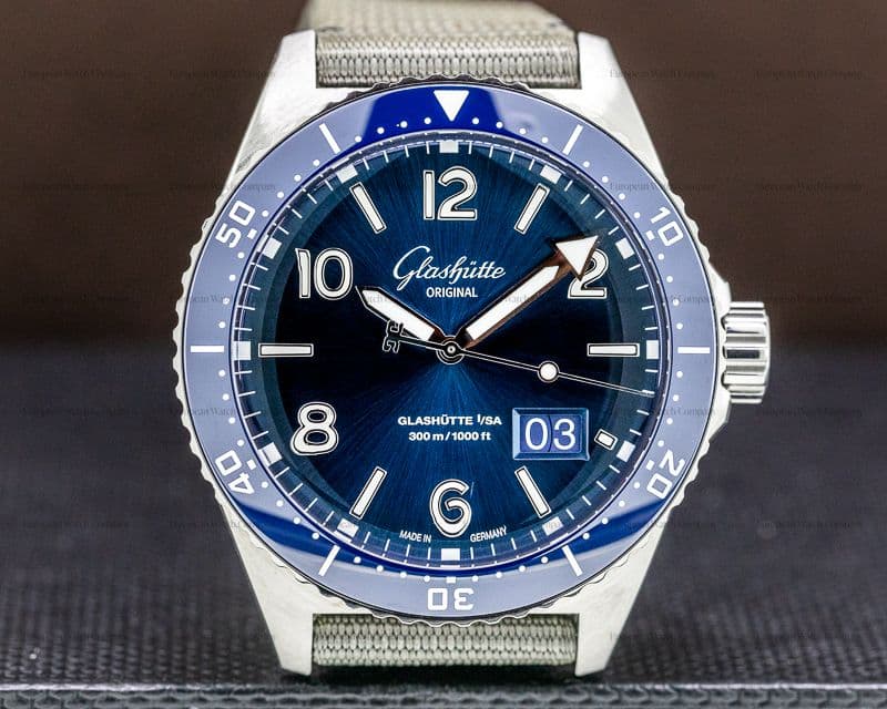 Glashutte Original SeaQ Panorama Date Blue Dial SS 