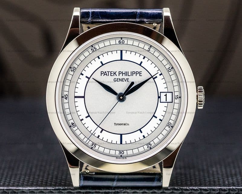 Patek Philippe Calatrava 18K White Gold Sector Dial TIFFANY & CO