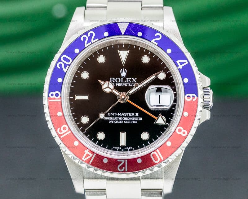 Rolex GMT Master II 16710 SS Red / Blue Pepsi Bezel FULL SET