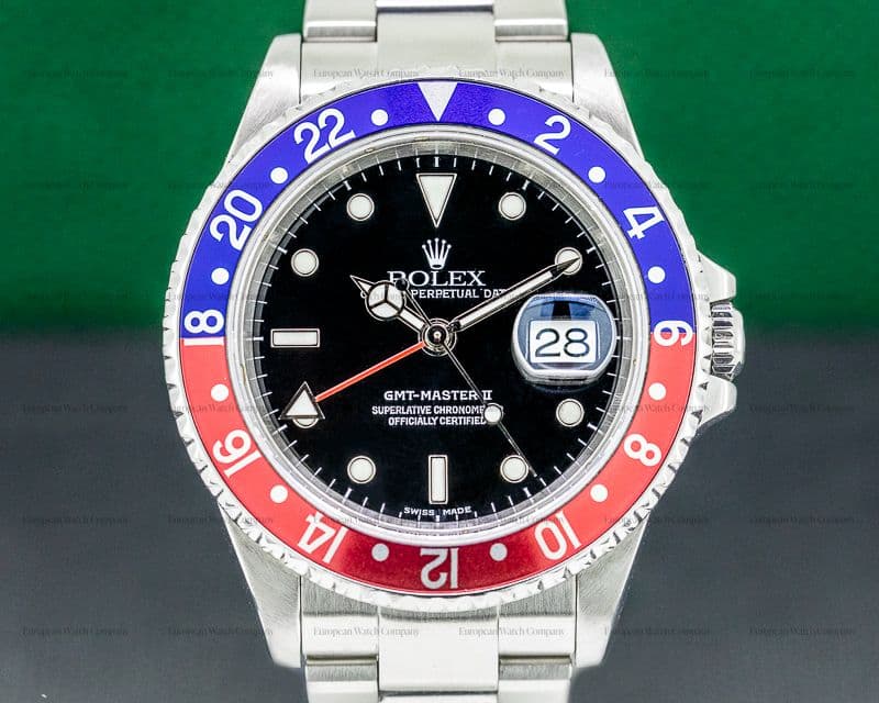 Rolex GMT Master II 16710 SS Red / Blue Pepsi Bezel FULL SET