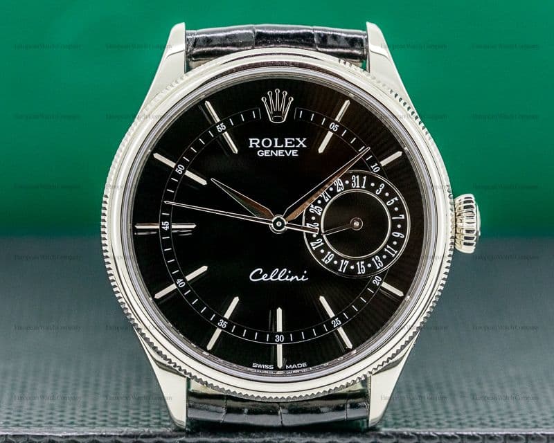 Rolex Cellini Date Black Dial 18K White Gold UNWORN 2020