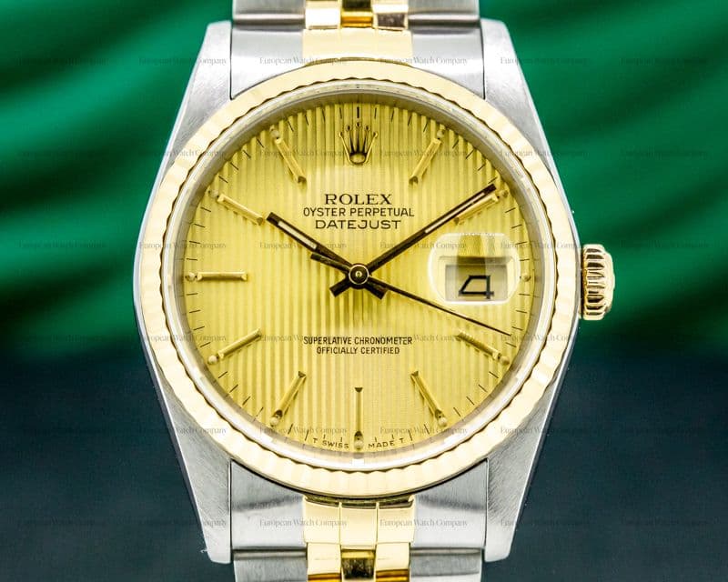 Rolex Datejust Jubilee Tapestry Dial 18K / SS FULL SET 

