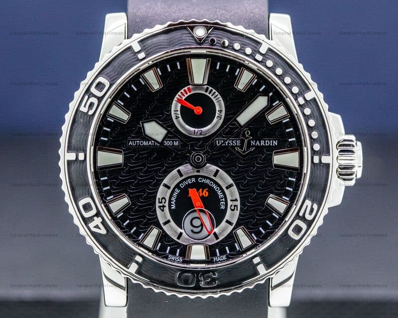 Ulysse Nardin Maxi Marine Diver Black SS / Rubber