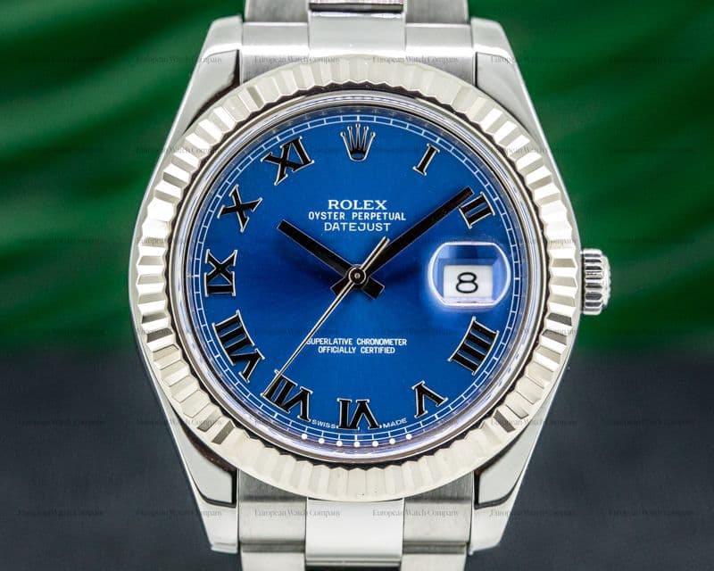 Rolex Datejust 116334 II Blue Dial  Romans SS