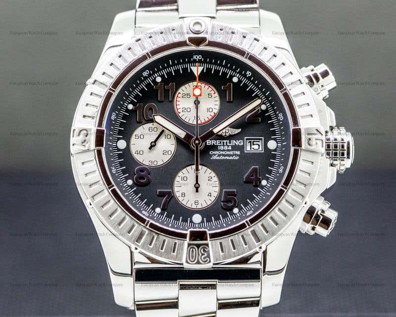 Breitling Aeromarine Super Avenger SS / SS Black Dial 48MM