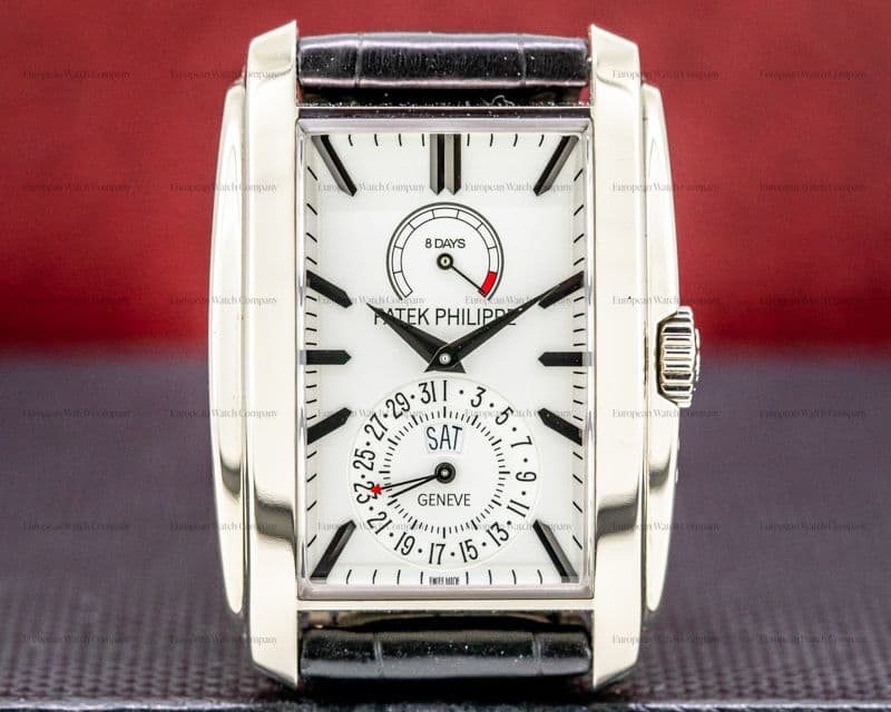 Patek Philippe Gondolo 8 Day Manual Wind White Dial 18K White Gold