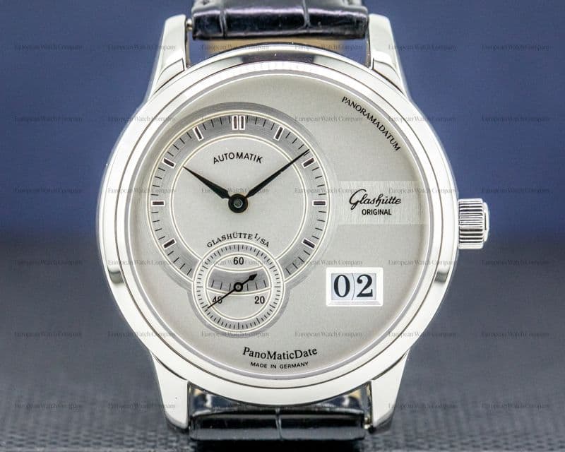 Glashutte Original PanoMaticDate SS Silver Dial 