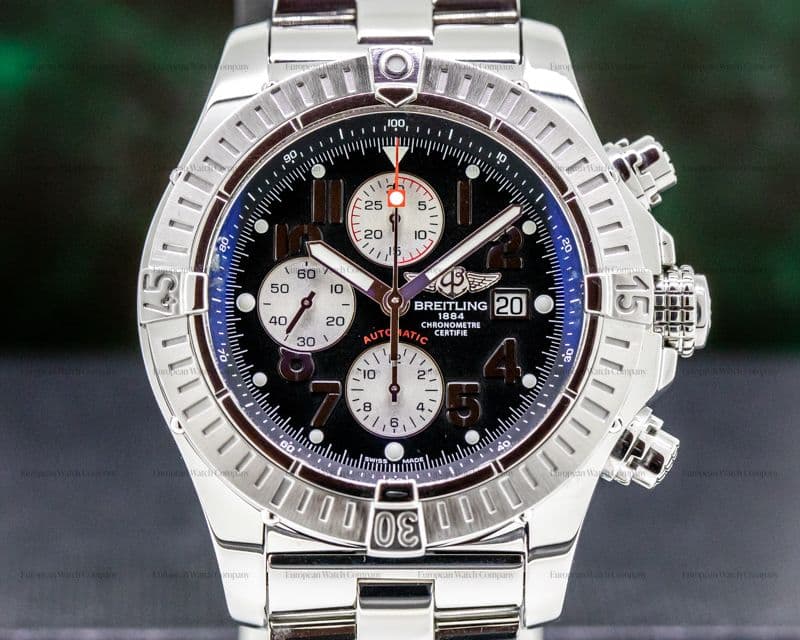 Breitling Aeromarine Super Avenger SS / SS Black Dial 48MM
