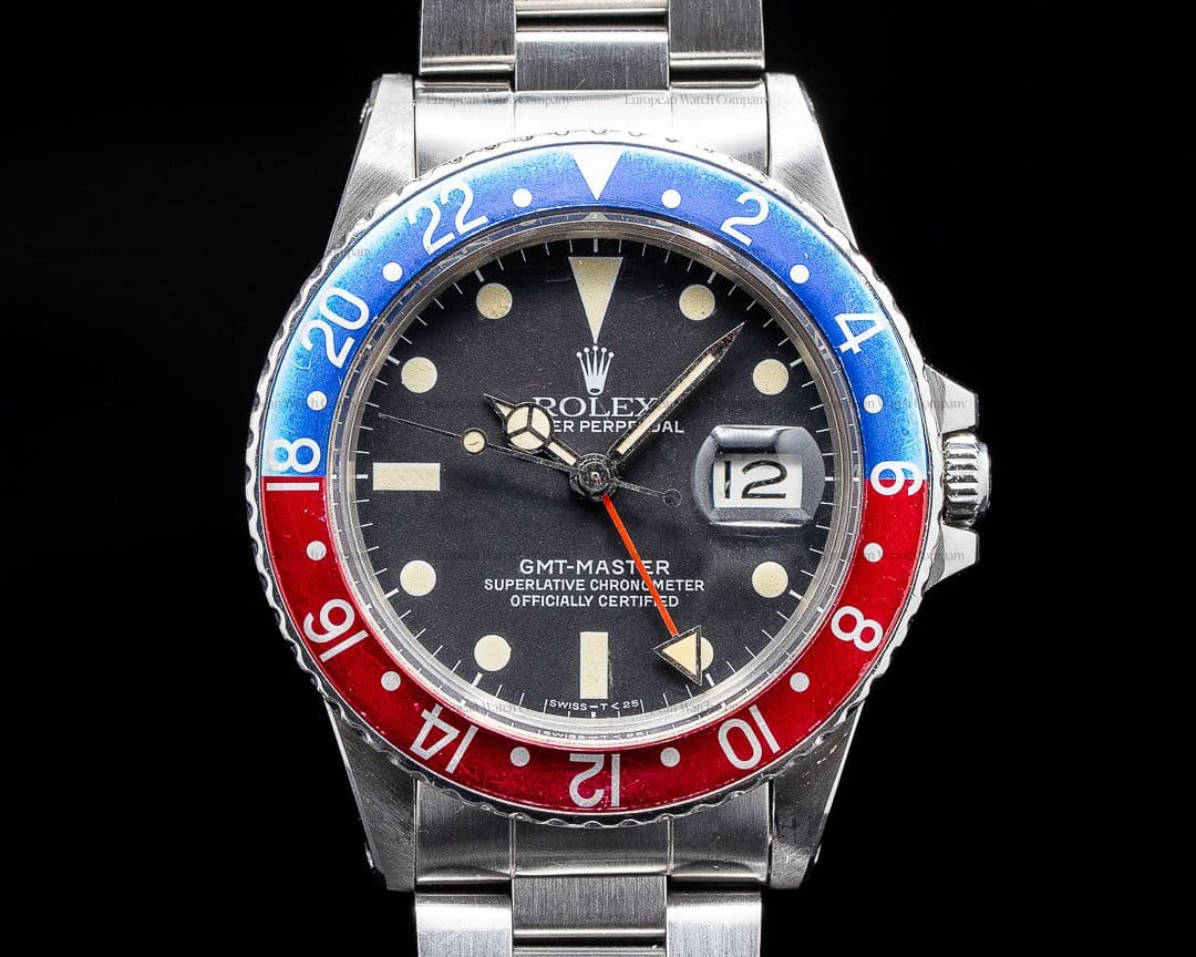 Rolex GMT Master Transitional  "Pepsi Bezel" Matte Dial Circa 1983