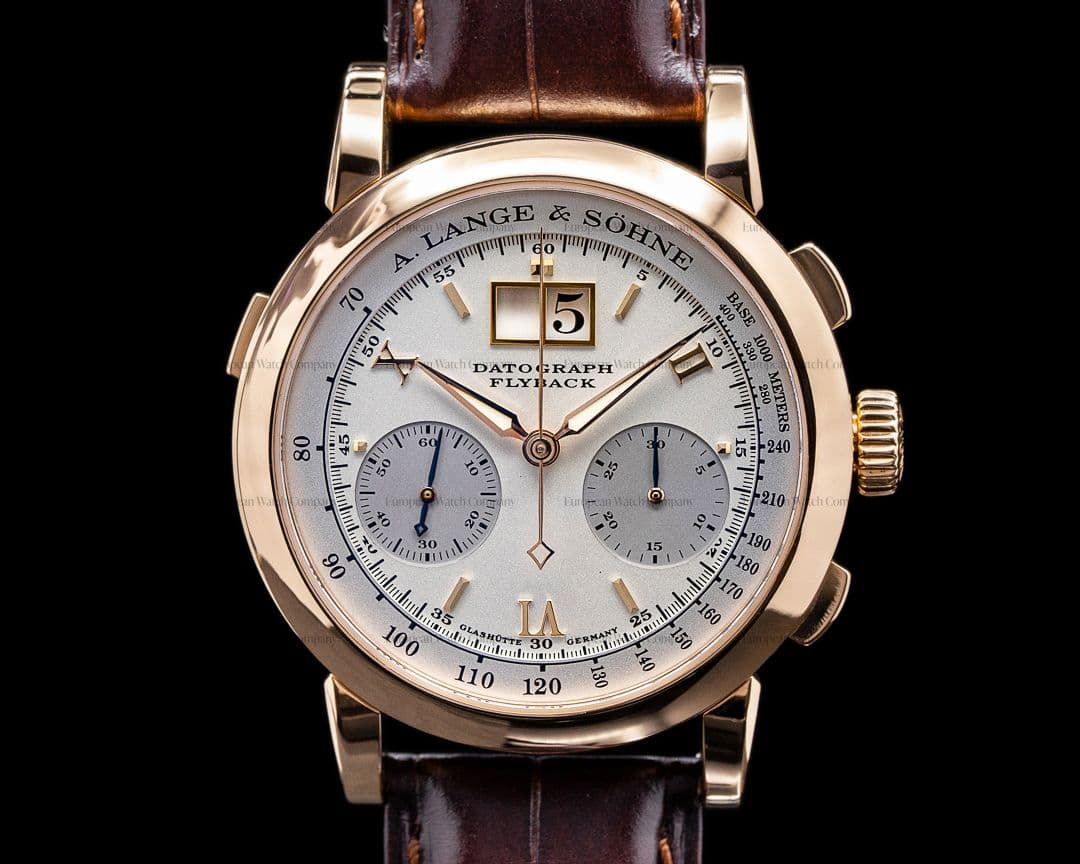 A. Lange and Sohne Datograph 403.032 Flyback 18K Rose Gold FULL SET