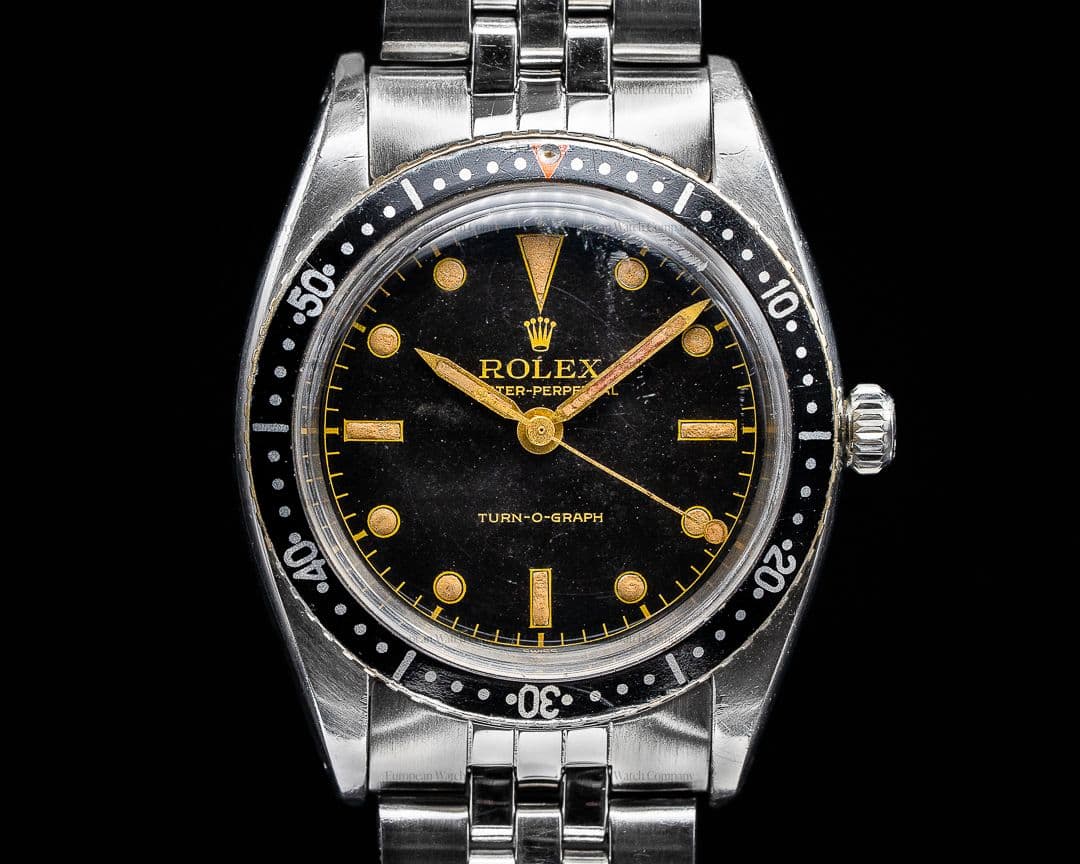 Rolex Vintage Turn-O-Graph Radium SS Jubilee NICE c. 1953