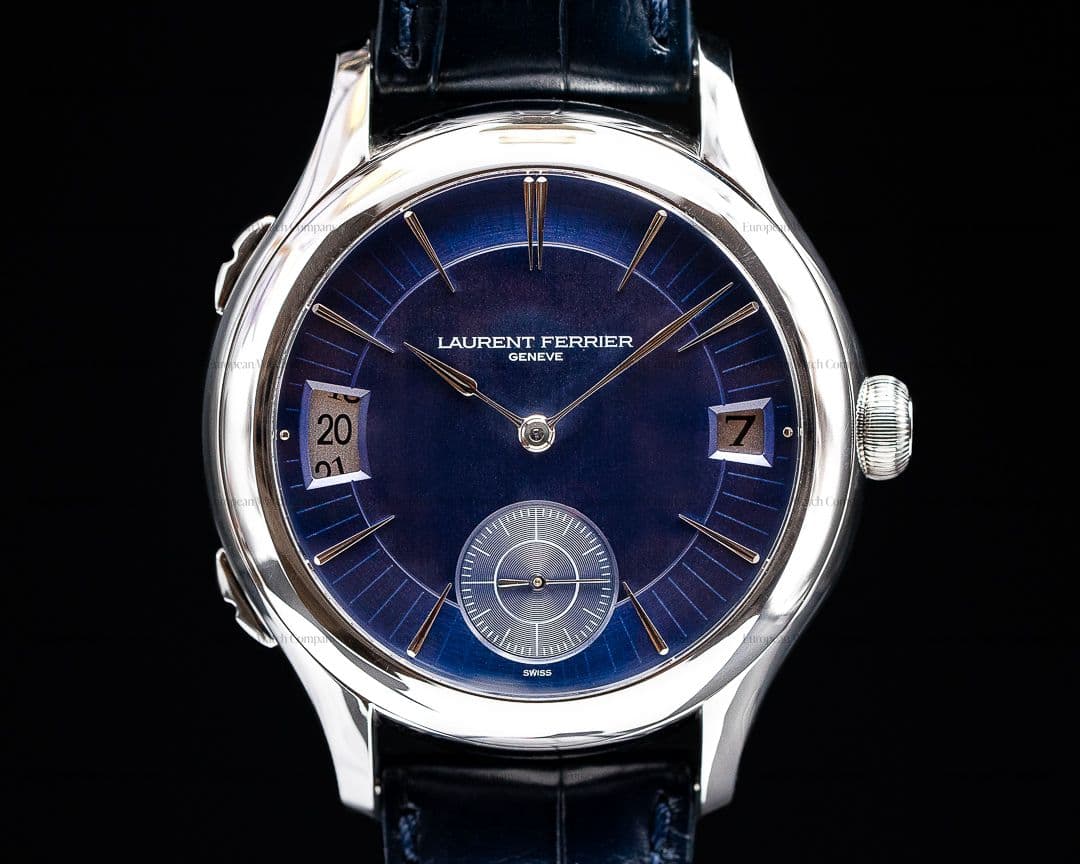 Laurent Ferrier Galet Traveller Stainless Steel Blue Dial UNWORN