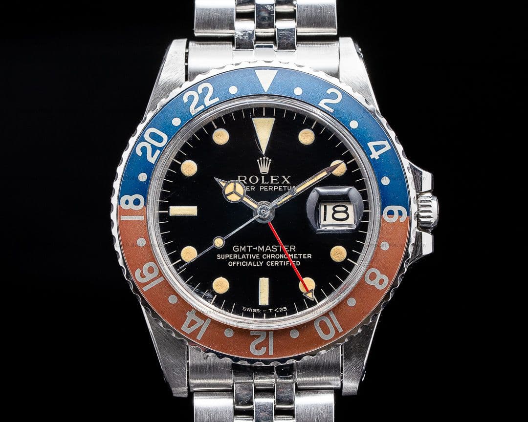Rolex Vintage GMT Master Gilt Glossy Pepsi Bezel c. 1965 NICE