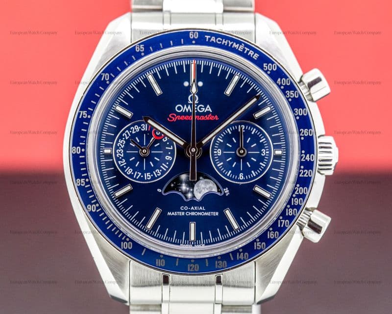Omega Speedmaster Automatic Moon SS Blue Dial 