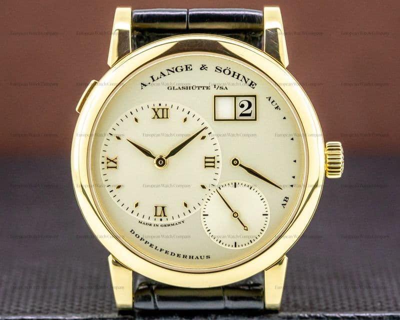 A. Lange and Sohne Lange 1 101.021 Yellow Gold Champagne Dial 
