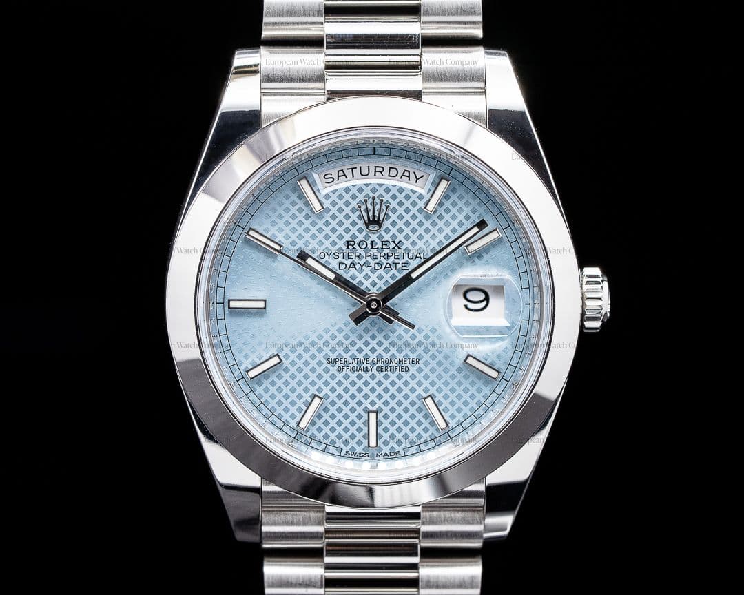 Rolex Day Date 228206 Platinum Blue Dial 40MM