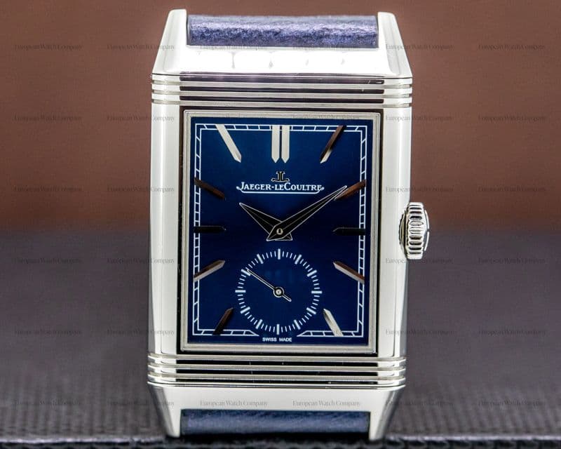 Jaeger LeCoultre Reverso Tribute Small Seconds SS Blue Dial