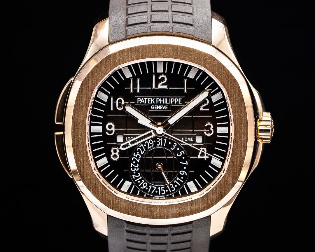 Patek Philippe Aquanaut 5164R Travel Time Rose Gold / Rubber 2020