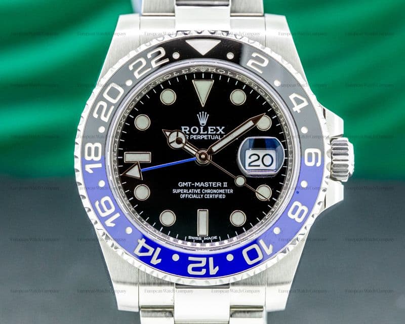 Rolex GMT Master II Ceramic Black & Blue "Batman" SS 