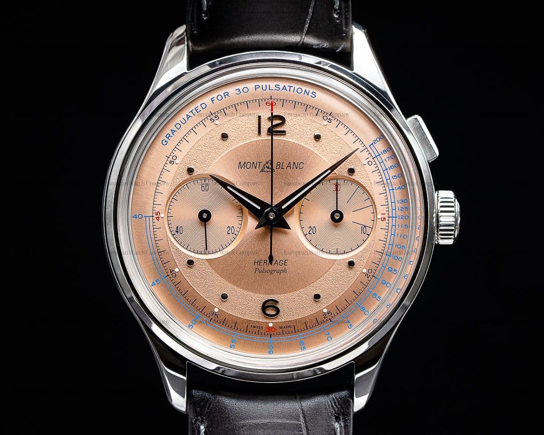 Montblanc Heritage Spirit Pulsograph SALMON DIAL Monopusher SS LIMITED