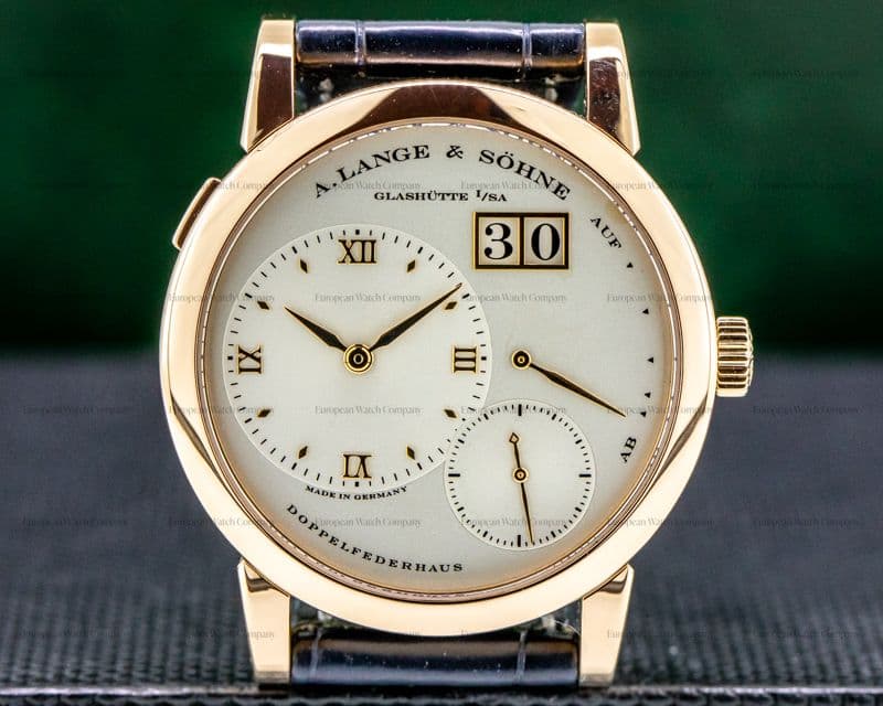 A. Lange and Sohne Lange 1 101.032 18K Rose Gold Silver Dial