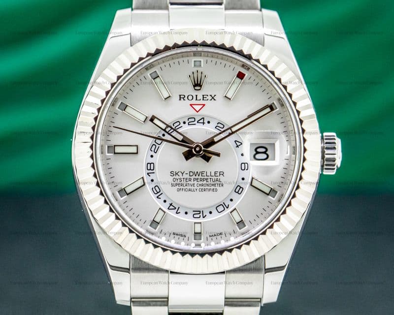 Rolex Sky Dweller 326934 Steel White Dial SS 