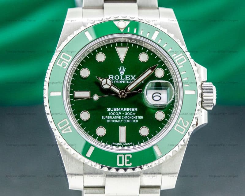 Rolex Submariner 116610LV "HULK" Green Ceramic Bezel Green Dial SS 
