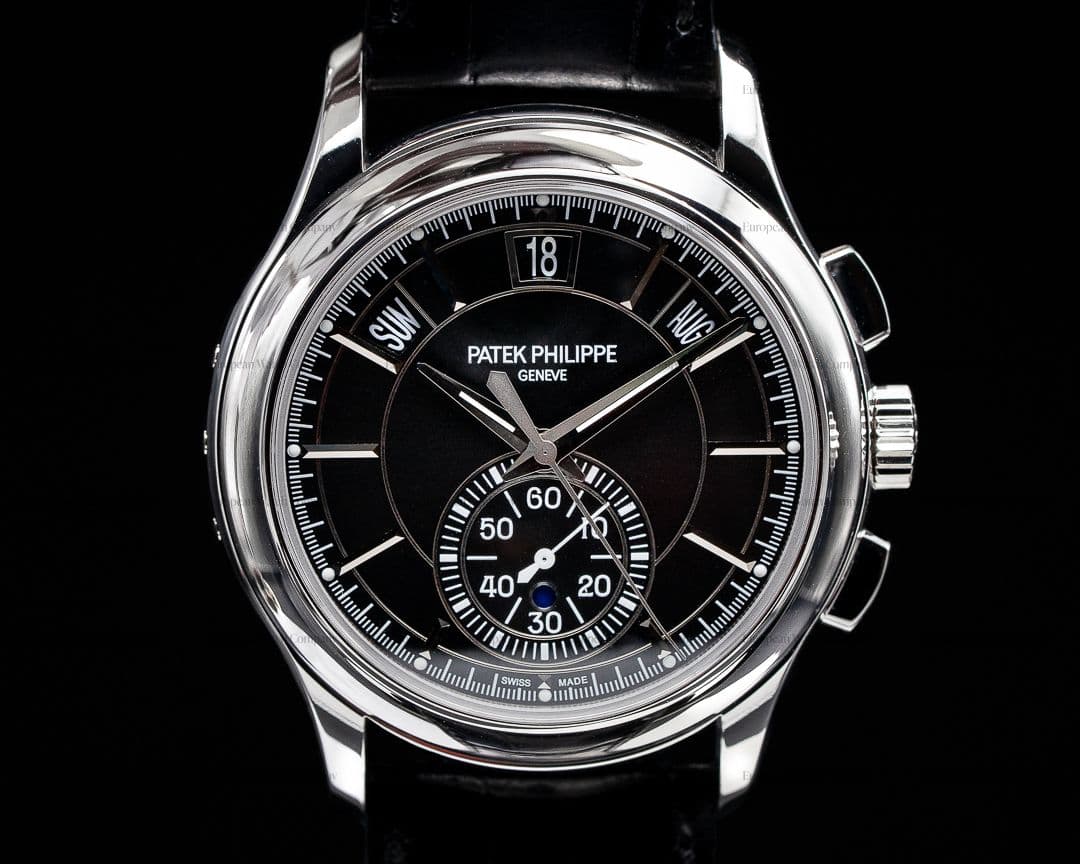 Patek Philippe Chronograph Annual 5905P Calendar Platinum / Black Dial 