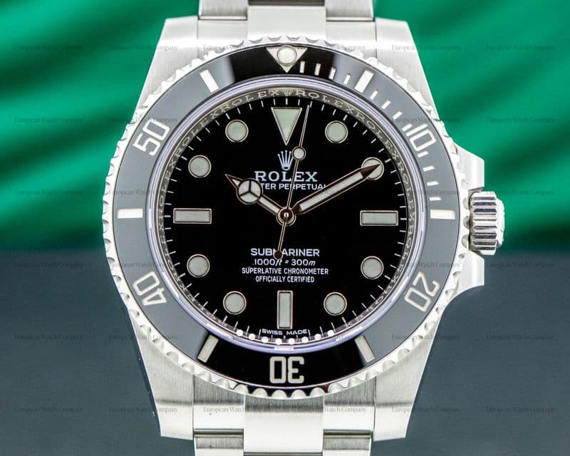 Rolex Submariner 114060 No Date Ceramic Bezel SS