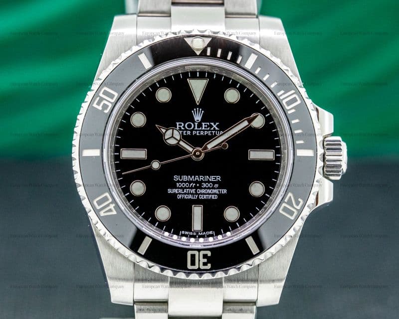 Rolex Submariner 114060 No Date Ceramic Bezel SS