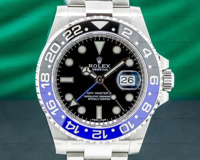 Rolex GMT Master II Ceramic Black & Blue "Batman" SS UNWORN STICKERS