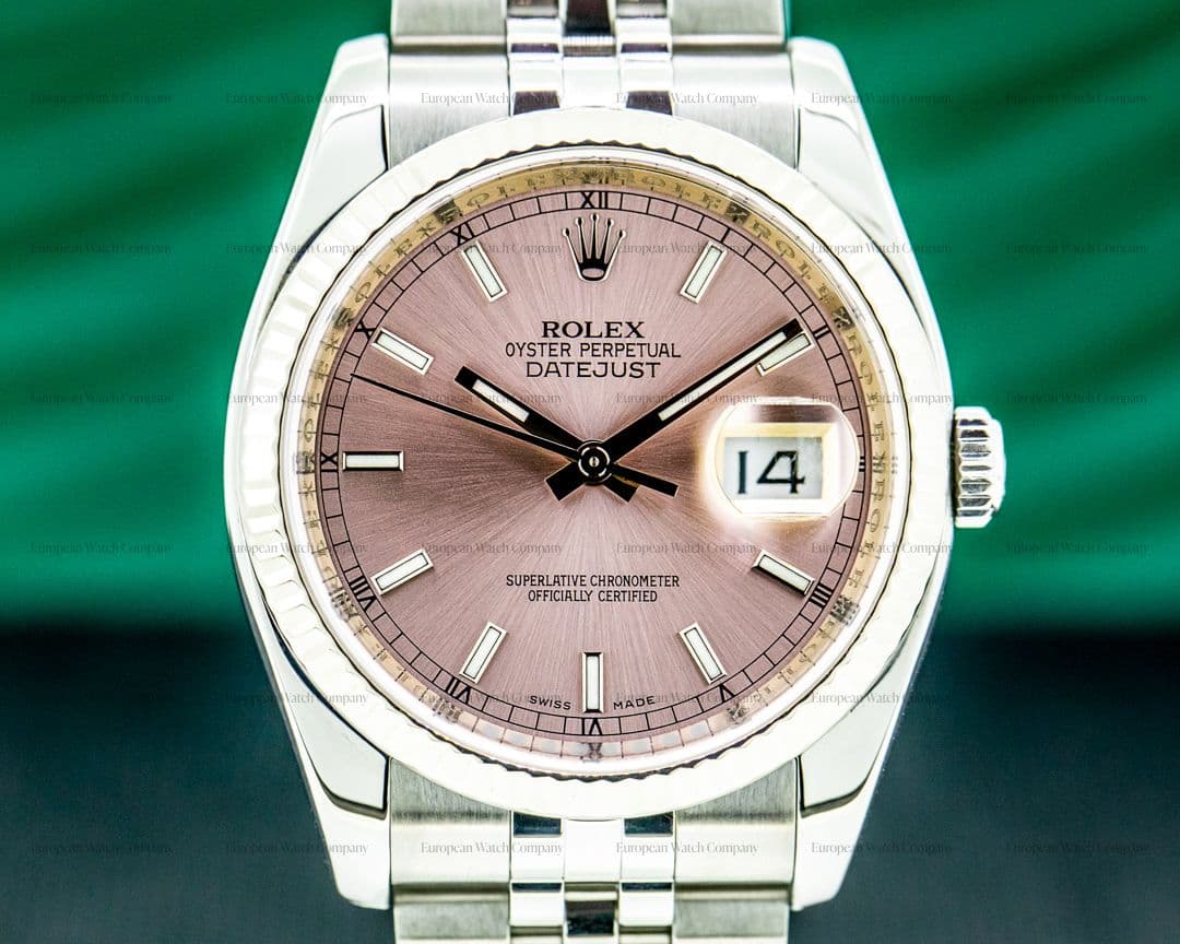 Rolex Datejust 116234 SS Jubilee Pink Stick Dial 36MM