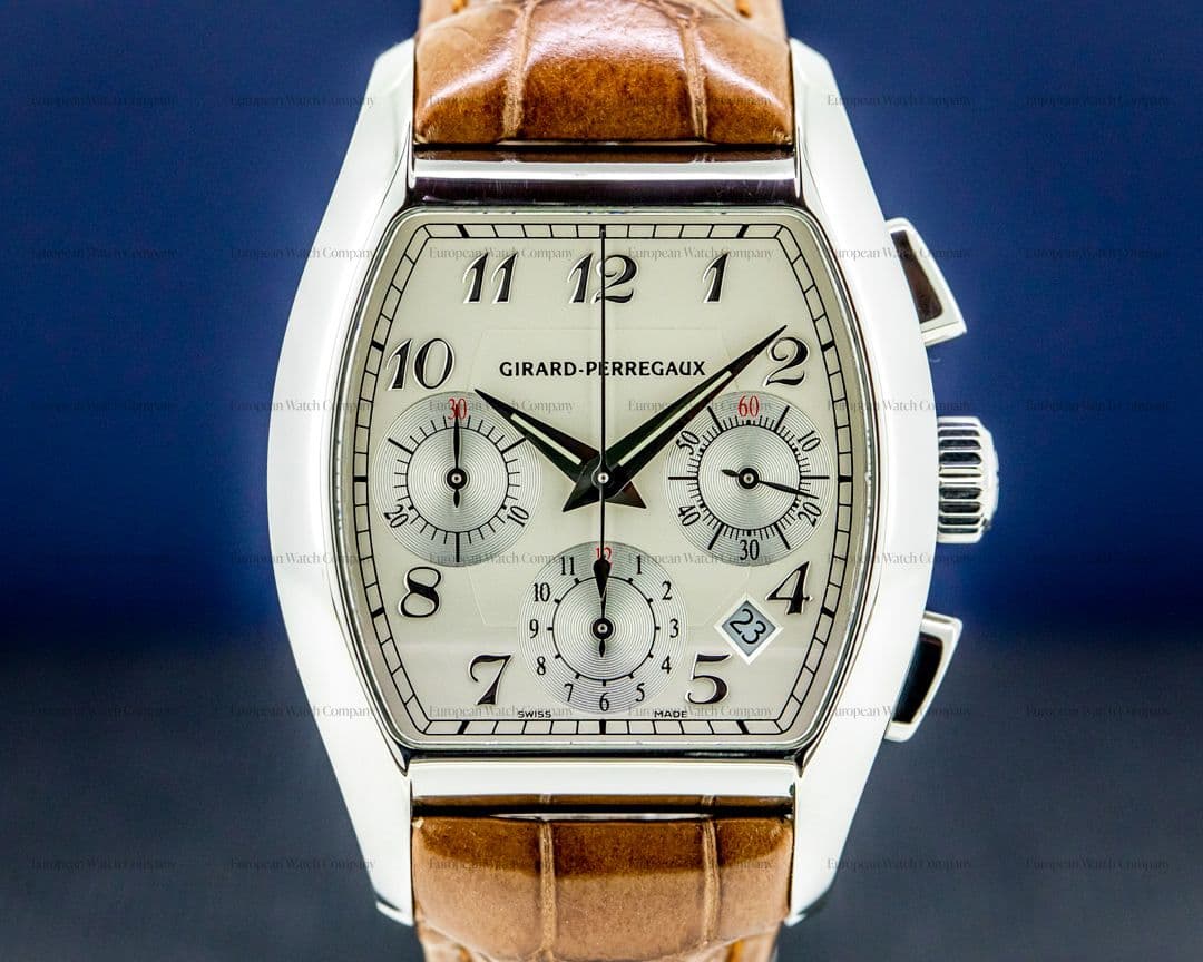 Girard Perregaux Richville Chronograph SS Silver Dial 
