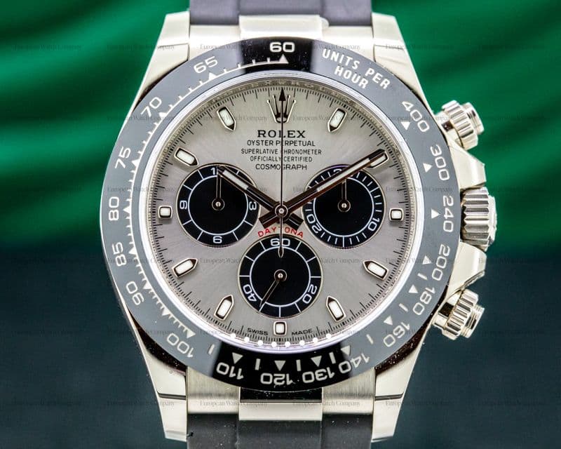 Rolex Daytona 116519 18K White Gold Ceramic Oysterflex Silver Dial 2020