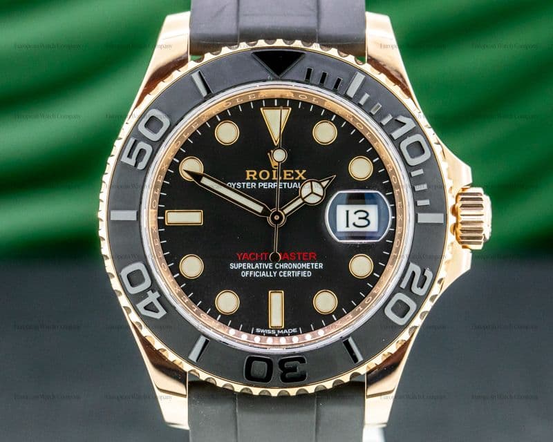 Rolex Yacht Master 116655 18K Rose Gold / Rubber 40MM