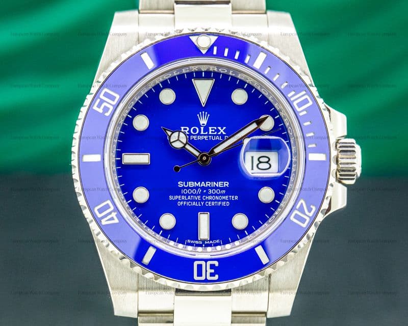 Rolex Submariner Date 116619LB 18K White Gold Blue Dial DISCONTINUED 