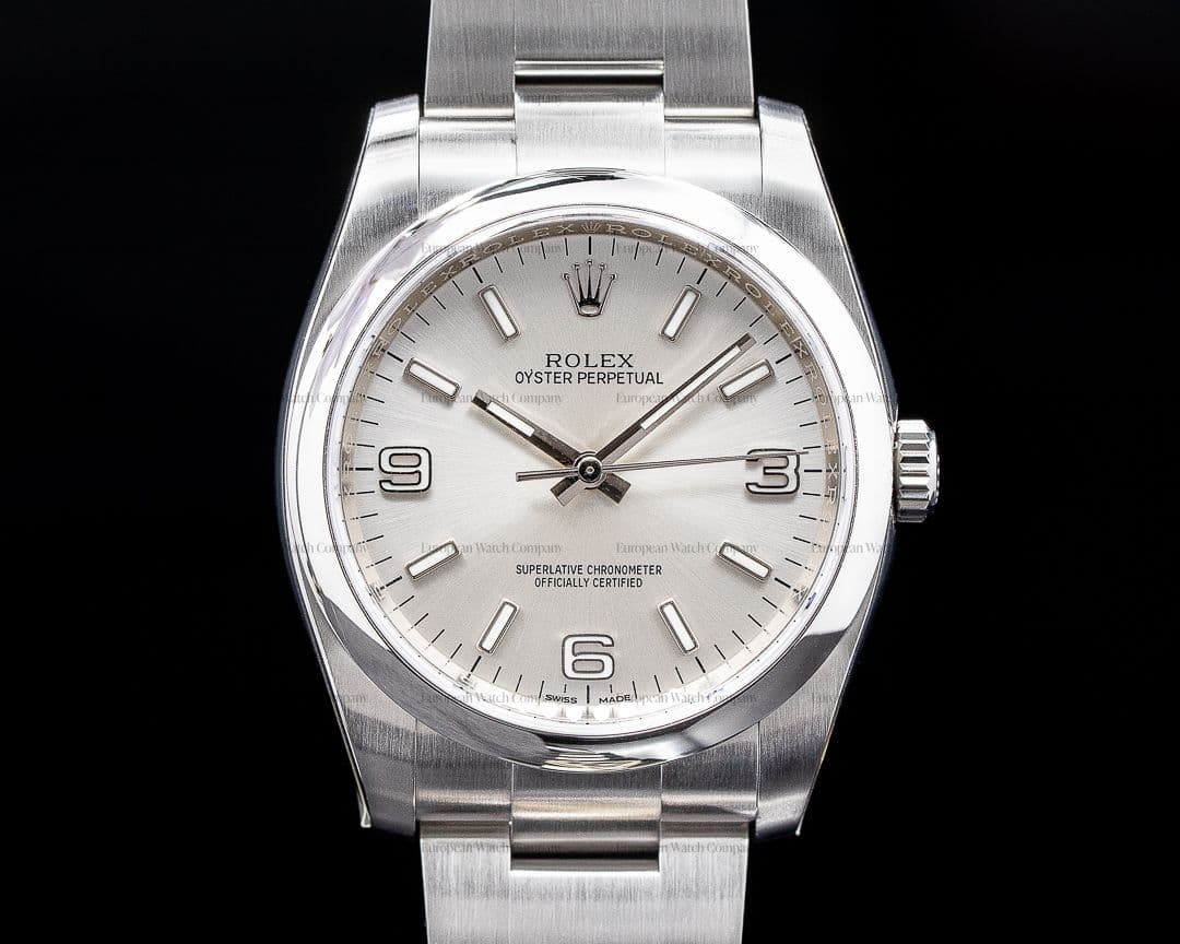 Rolex Oyster Perpetual DOMINOS PIZZA Silver Dial UNWORN RARE 