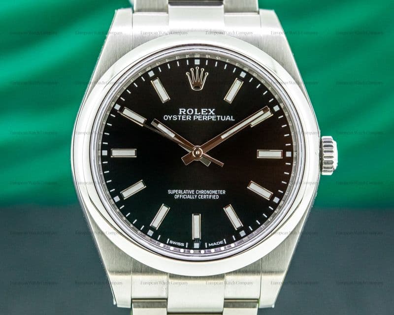 Rolex Oyster Perpetual 114300 SS Black Stick Dial 