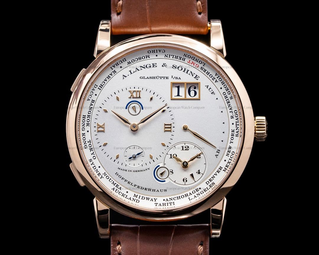 A. Lange and Sohne Lange 1 116.032 Time Zone 18K Rose Gold 