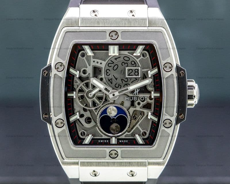 Hublot Spirit of Big Bang Big Date Moonphase Titanium Skeleton Dial / Deployant