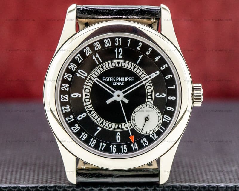 Patek Philippe Calatrava 6006G Black Dial 18K White Gold / Deployant 