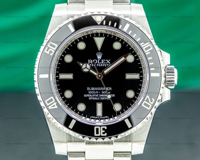 Rolex Submariner 114060 No Date Ceramic Bezel SS
