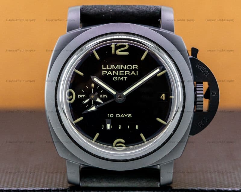Panerai Luminor 1950 10 Day GMT Ceramic Black Dial