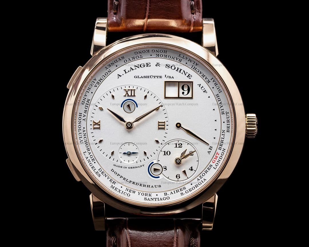 A. Lange and Sohne Lange 1 116.032 Time Zone 18K Rose Gold 