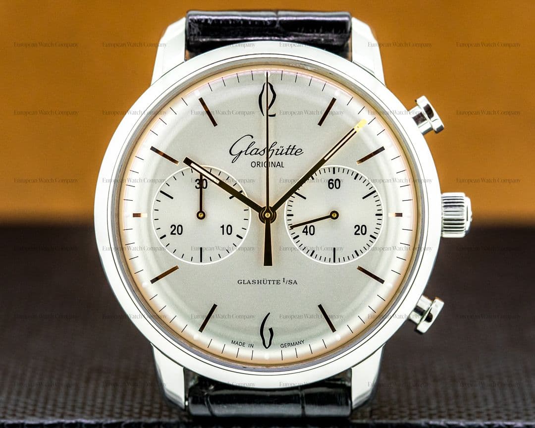 Glashutte Original Senator Sixties Chronograph SS Silver Dial