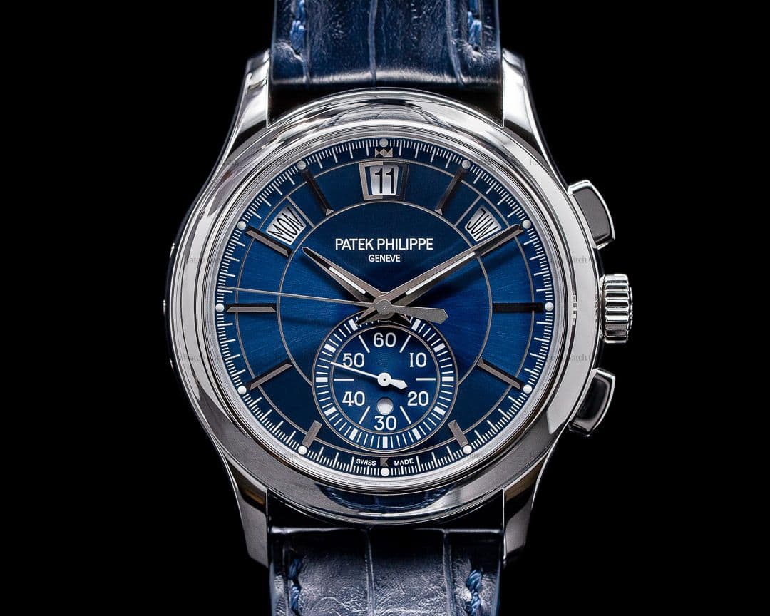 Patek Philippe Chronograph Annual 5905P Calendar Platinum / Blue Dial 